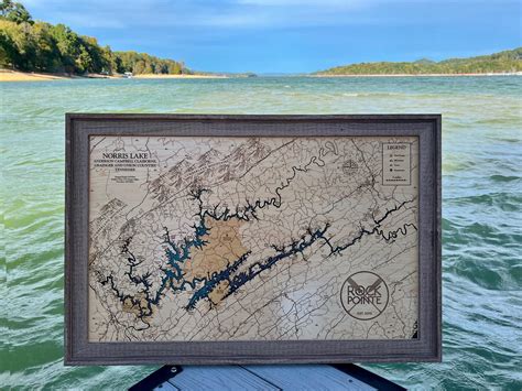 Norris Lake Map Norris Lake Norris Lake Gift Cumberland - Etsy