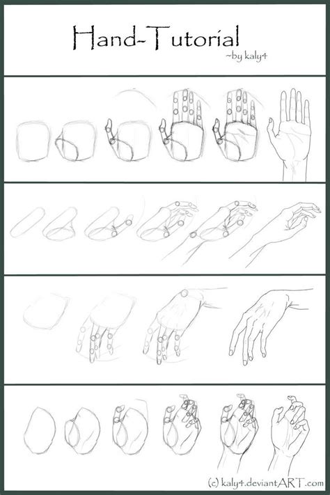 .:Hand Tutorial:. by Kaly4 on DeviantArt | How to draw hands, Pencil ...