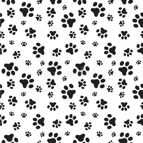 Dog paws seamless pattern stock vector. Illustration of wallpaper ...