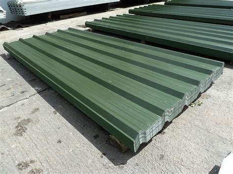 32/1000 Juniper Green PVC plastisol coated roofing sheets