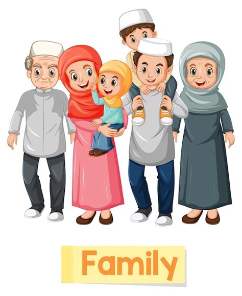 Muslim Family Cartoon Images - Free Download on Freepik