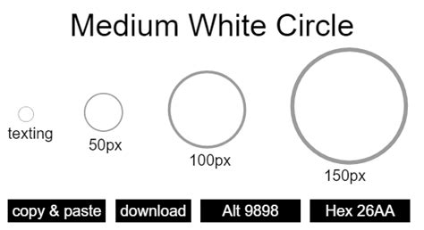 "Medium White Circle": Emoji and Codes