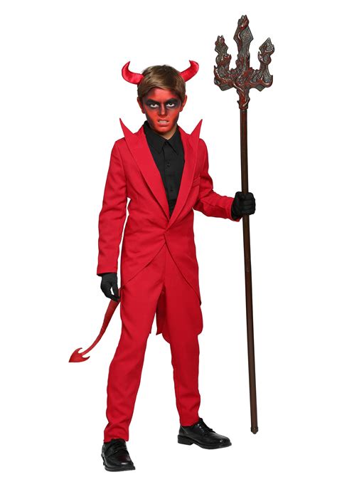 Child Red Suit Devil Costume