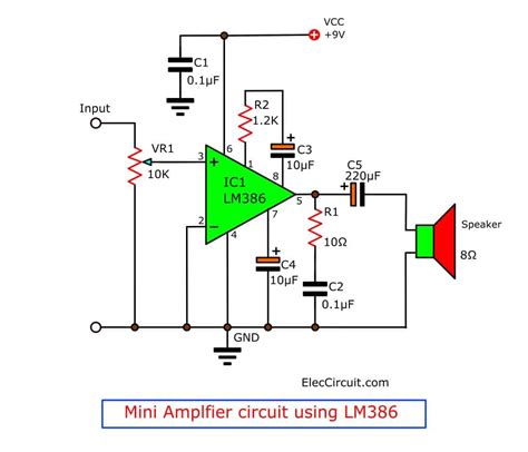 Af Amplifier Circuit Diagram With Speaker