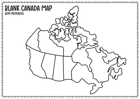 Blank Map Of Canada With Provinces