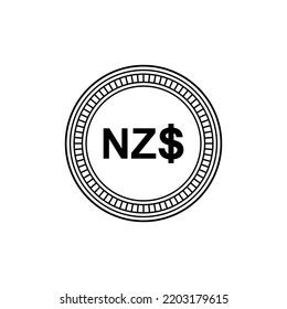 New Zealand Currency Icon Symbol New Stock Vector (Royalty Free) 2203179615 | Shutterstock