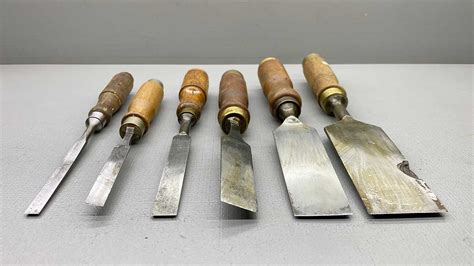 Vintage Bevel Edge Chisel Set Of Six - Tool Exchange