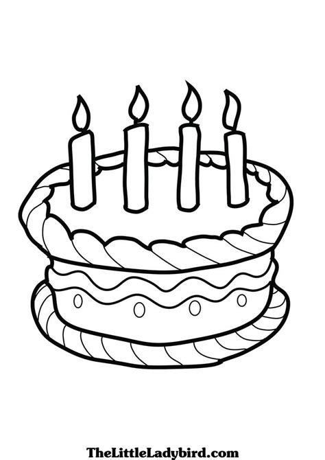 18 Cake Coloring Pages