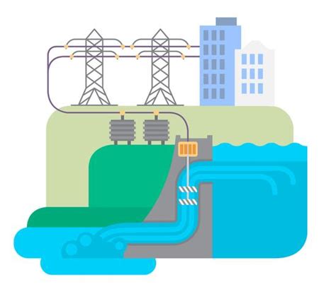 Hydro Power Plant 210979 Vector Art at Vecteezy