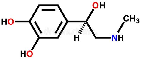 Adrenaline Structural Formula Stock Vector - Illustration: 22727392