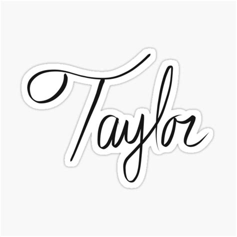 "Taylor" Sticker for Sale by doubleulx | Redbubble