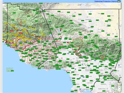 Ventura County Rainfall Totals Map - Big Bus Tour Map