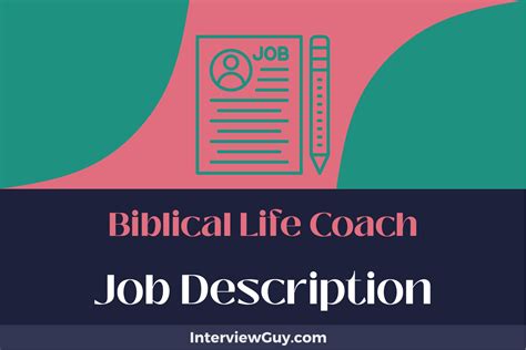 Biblical Life Coach Job Description [Updated for 2024]