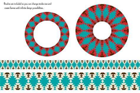 Native American Border Patterns By Melissa Held Designs | TheHungryJPEG