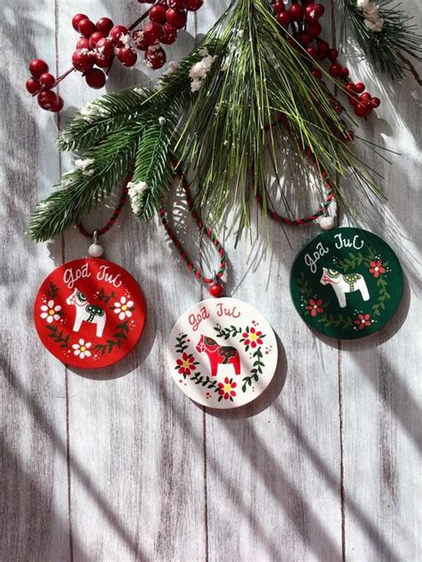 Set of 3 Swedish Christmas Scandinavian Christmas Dala Horse | Etsy | Swedish christmas ...