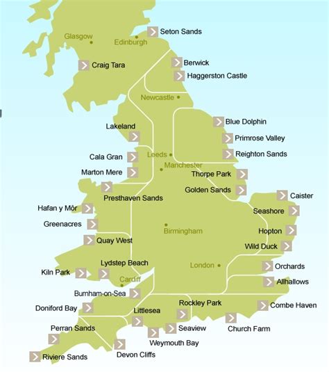 Where do you want to be? 35 choices for a holiday park in the UK -sounds delicious