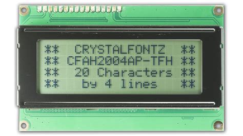 20x4 SPI Character LCD Display from Crystalfontz