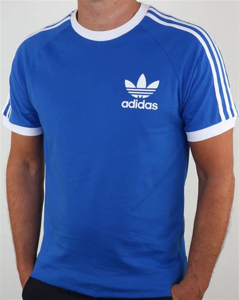 Adidas T Shirt, blue, California, 3 stripes,originals,mens, tee, royal