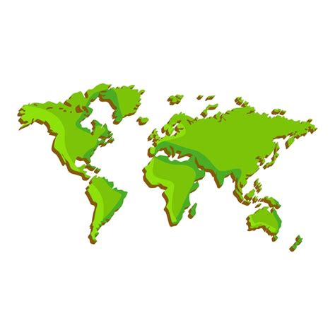 Premium Vector | Green world map vector set design