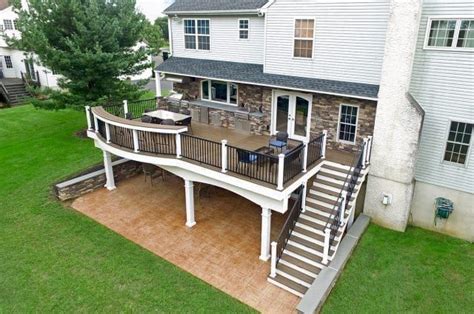 Custom Trex Deck / Stamped Concrete Patio - North Whales, PA | Sq Ft | Keystone Custom Decks ...