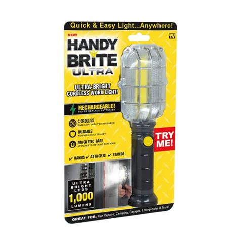ONTEL HANDY BRITE Ultra-Bright Cordless LED Rechargeable Work Light ...