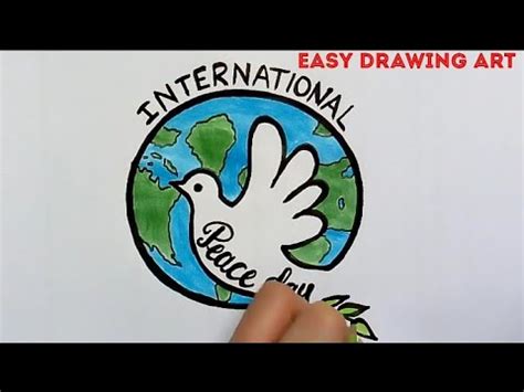 World Peace Day Drawing Easy - Peace Drawing International | Dozorisozo