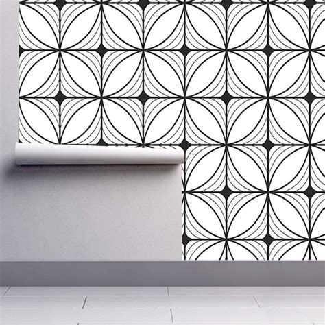 Geometric Art Deco Wallpaper | Moonwallstickers.com