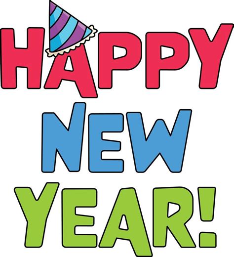 feliz año nuevo 1 de enero cartoon color clipart 13137401 Vector en ...