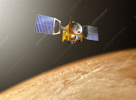 Venus Express mission, artwork - Stock Image - C011/1266 - Science Photo Library