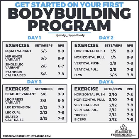 The Novice Bodybuilding Program | RippedBody.com