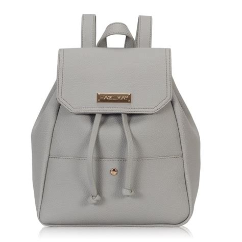 Drawstring Backpack with Pockets Faux Leather Backpack for Women - Gray - CA183YLIWAI