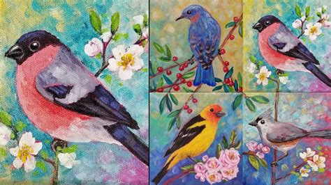 Beautiful Easy Paintings Of Birds - Jill and theresa have been working ...