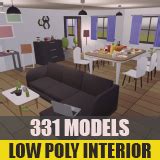 Hypercasual Characters Bundle ( 88 BodyTypes ) + Low Poly House Interior