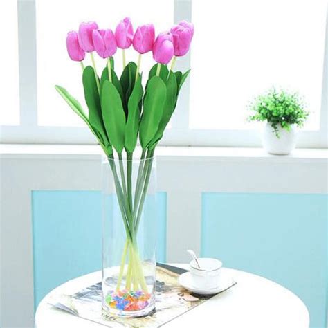 10 Bouquet Artificial Tulip Silk Flowers Home Party Decor - US$10.95 ...