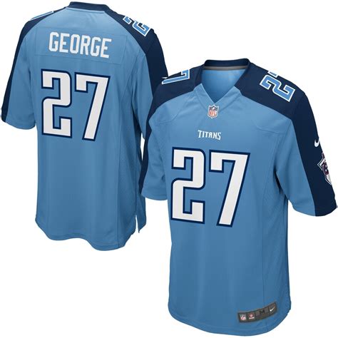 Nike Eddie George Tennessee Titans Youth Retired Game Jersey - Light Blue