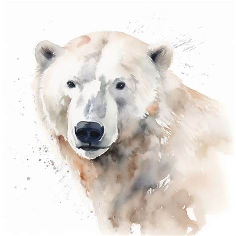 Wall Art Print | Polar bear, watercolor image | Europosters