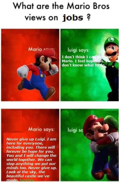 What are the Mario Bros views on jobs? | Mario Bros. Views / Mario Says ...