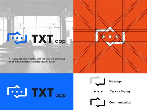 TXT application logo design on Behance