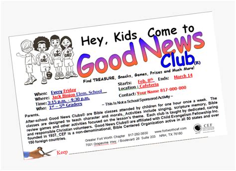 Transparent Club Flyer Png - Good News Club At Schools, Png Download , Transparent Png Image ...