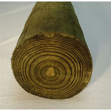 5-in x 5-in x 8-ft Round Pressure Treated Wood Fence Post at Lowes.com