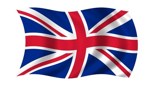 Great Britain flag on a white background free image download