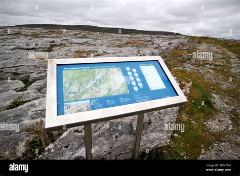 burren national park with walking routes map the burren county clare republic of ireland Stock ...