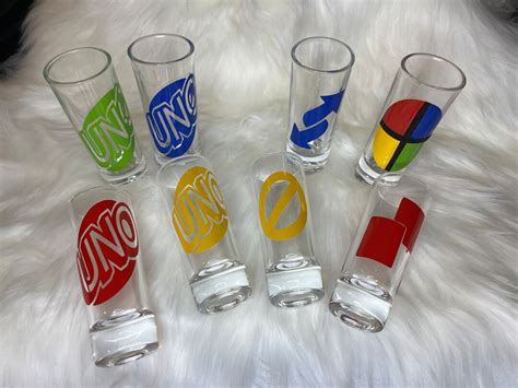 Drunk Uno Shot Glass Set Uno Glass Set Shot Glass Set Drunk Uno Game Set - Etsy