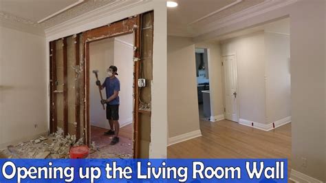 Opening up the Living Room Wall - YouTube