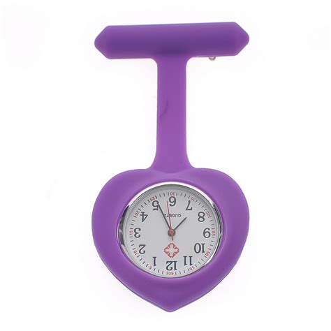 heartshaped silicone nurse fob watch NS1009