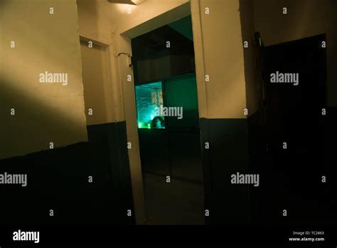 Horror haunted house, hospital-themed secret room escape Stock Photo - Alamy