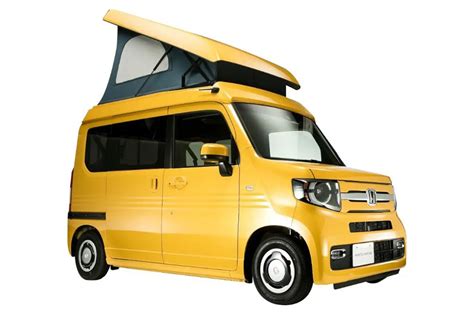 Unique to Japan, the tiny Honda N-Van Compo comes with a roof tent and ...