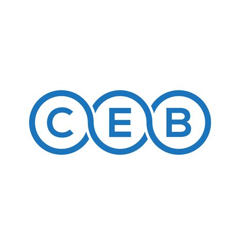 CEB letter logo design on white background. CEB creative initials letter logo concept. CEB ...