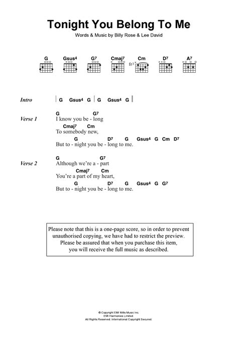 I Belong To You Chords - Sheet and Chords Collection