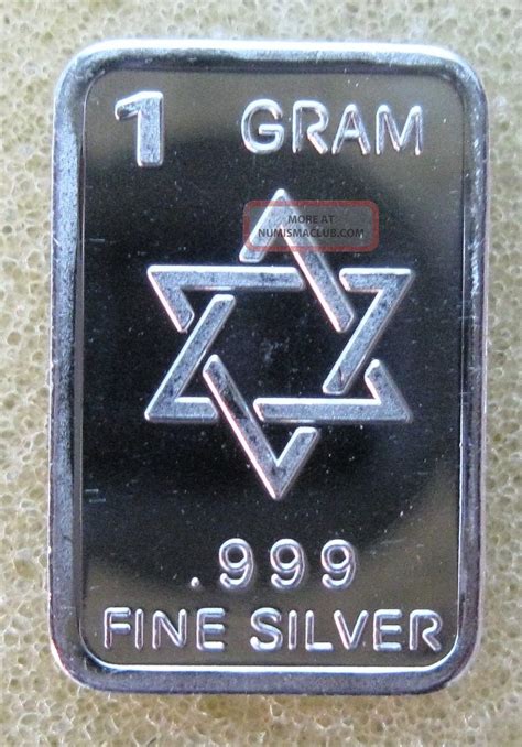 1 Gram Gr G. 999 Fine Pure Solid Silver Bullion Bar /i075